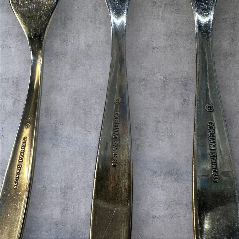 Lot of 7-Gorham SPANISH SCROLL Silver Stainless Replacement‎ Spoons/Forks